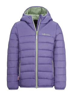 Eikefjord Jacket dievčenská ultraľahká prechodná bunda lila/pistáciovo zelená (464-118)