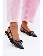 Dámské sandály z imitace kůže na nízkém podpatku Černé Jelmera