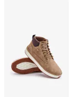 Šnurovacie pánske členkové topánky Big Star Hi-Poly System Brown