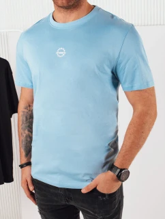Pánske modré tričko s potlačou FashionStreet RX5459