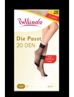 Silonkové matné ponožky 2 páry DIE PASST SOCKS 20 DEN - Bellinda - amber
