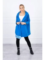 Zateplená mikina so zipsom nevädzovo modrá Zateplená mikina so zipsom nevädzovo modrá