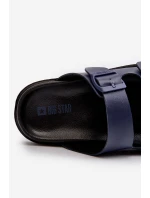 Lekkie Klapki Męskie Z Klamrami Big Star NN174593 Granatowe