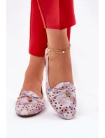 Ażurowe Baleriny Z Odkrytą Piętą Multikolor Navinnia