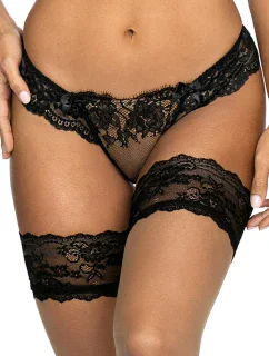 Čipkované tangá V-9498 čierno/béžové - Axami