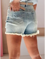 Dámske džínsové šortky so zirkónmi LIKE A STAR modré FashionStreet SY0487