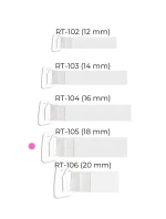 Julimex RT 105 silikónové remienky s kovovou prackou 18 mm