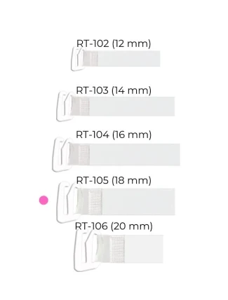 Julimex RT 105 silikónové remienky s kovovou prackou 18 mm