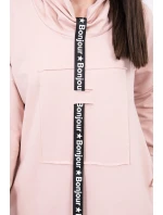 Šaty s kravatou tmavo púdrovo ružové