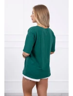 Kúzelne zelená blúzka s potlačou