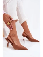 Sandały Damskie Na Szpilce Camel Lunira