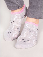 Yoclub Dievčenské členkové bavlnené ponožky Vzory Farby 6-Pack SKS-0008G-AA00-003 Multicolour