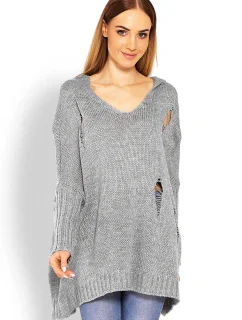 Dlhý sveter model 114560 PeeKaBoo