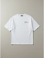 Pánske bavlnené tričko s potlačou biele FashionStreet RX5302