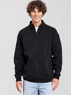 Fruit of the Loom Iconic Premium Sweat Jacket Mikina z hrubej bavlny 16.2290 čierna