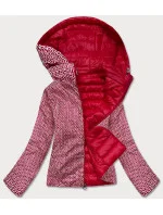 Červená obojstranná dámska prešívaná bunda (B9775-4) Červená obojstranná dámska prešívaná bunda (B9775-4)