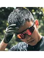 Cyklistické rukavice Rockbros 16110006002 tlmenie veľkosť M - zelená/čierna