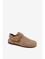 Dámske prírodné semišové sandále Big Star TT274542 beige Dámske prírodné semišové sandále Big Star TT274542 beige
