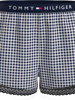 Dámske pyžamové šortky WOVEN SHORT PRINT UW0UW04944 02G tm. modro-biele - Tommy Hilfiger