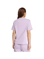 Dámske bavlnené tričko adidas Essentials 3-Stripes svetlo fialové JX7619