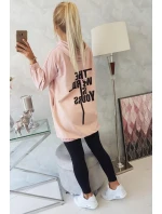 Mikina s potlačou "The world is yours" tmavo púdrovo ružová Mikina s potlačou "The world is yours" tmavo púdrovo ružová