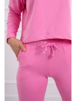Súprava s oversize blúzkou svetlo ružová