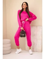 Súprava tepláky + nohavice maslová látka fuchsiová Súprava tepláky + nohavice maslová látka fuchsiová