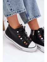 Dámske kožené vysoké tenisky GOE RR2N4101 Black Dámske kožené vysoké tenisky GOE RR2N4101 Black