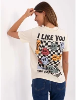 Tričko D12022AC02645E light beige