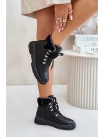 Dámske zateplené členkové tenisky na zips Black Mevanisa