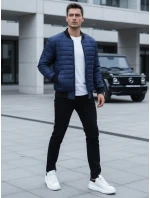 Pánska prešívaná bunda bomber navy blue FashionStreet TX4419