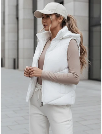 Dámska prešívaná vesta LIKEHUGS biela FashionStreet TY4975 Dámska prešívaná vesta LIKEHUGS biela FashionStreet TY4975