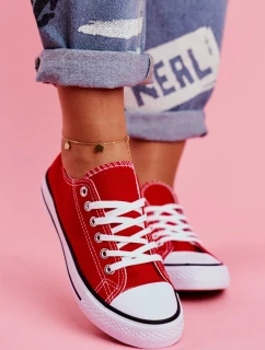 Damskie Klasyczne Trampki Czerwone Omerta