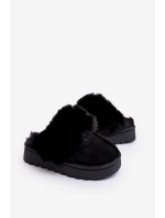 Kapcie Dziecięce Z Futerkiem Czarne Birasta