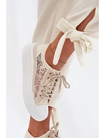 Lee Cooper LCW-26-44-4481 Dámske šnurovacie tenisky na platforme Beige Lee Cooper LCW-26-44-4481 Dámske šnurovacie tenisky na platforme Beige