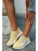 Dámske športové tenisky z prírodného semišu Yellow Lovey Dámske športové tenisky z prírodného semišu Yellow Lovey