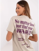 Tričko D12022AC02645G beige