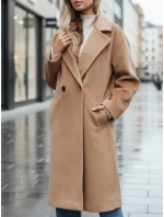 Dámsky prechodný hnedý oversize kabát FashionStreet NY0767z