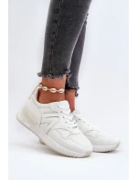 Sneakersy Damskie Z Eko Skóry Białe Vinelli