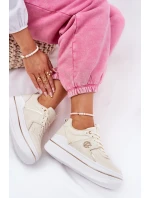 Damskie Buty Sportowe Na Platformie Beżowe Caldeno