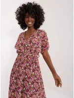 DHJ SK 9656 Šaty.19X čierna a ružová DHJ SK 9656 Šaty.19X čierna a ružová