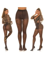 Sexi pančuchy SH6414 s potlačou "Heart" - InStylefashion Sexi pančuchy SH6414 s potlačou "Heart" - InStylefashion