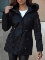 Dámska zimná bunda s kožušinou ERISS black FashionStreet TY4551 Dámska zimná bunda s kožušinou ERISS black FashionStreet TY4551