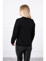 Polovičný sveter s rolákom čierny Polovičný sveter s rolákom čierny