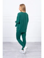 Súprava so zelenou blúzkou nadmernej veľkosti