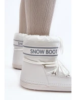 Damskie Wiązane Śniegowce Białe Soia