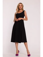 S424 Šaty Fit & flare - čierne