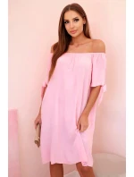 Dámske viskózové šaty 81785 candy pink - Kesi Dámske viskózové šaty 81785 candy pink - Kesi