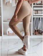 Dámske rebrované legíny JUST camel FashionStreet UY1587 Dámske rebrované legíny JUST camel FashionStreet UY1587