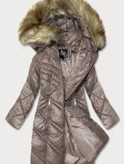 Dámska prešívaná bunda cappuccino (H-97-2)